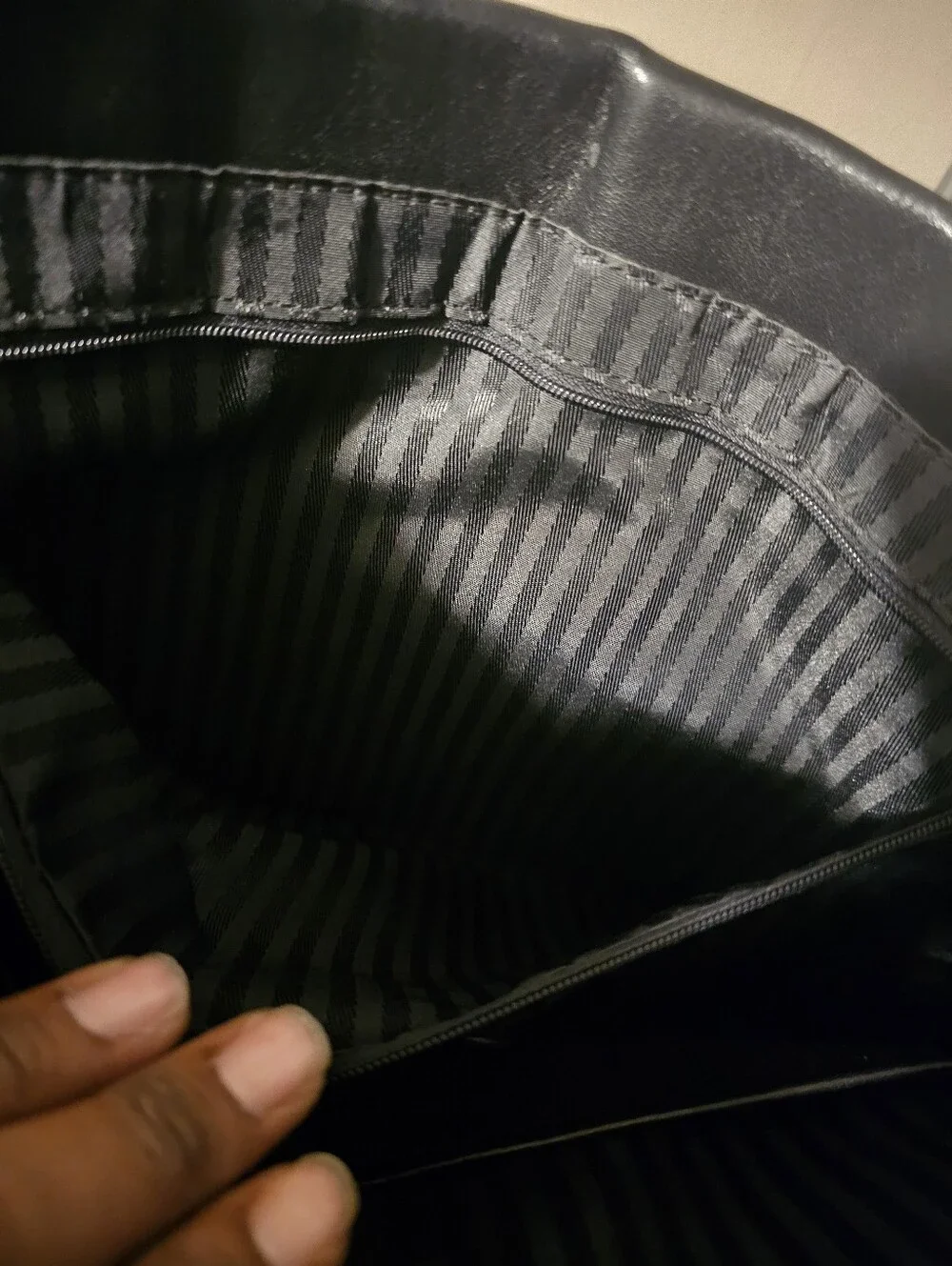 Tumi Black Men's Messenger Bag with Leather Accent